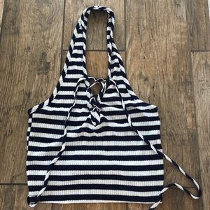 UO Striped Halter Crop Top NWOT